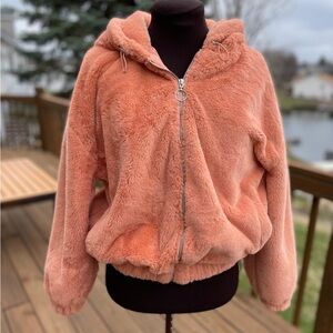 Salmon teddy bear coat